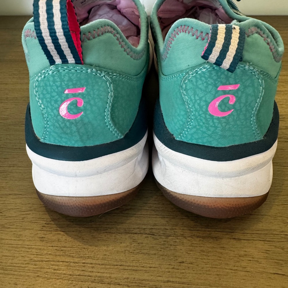 Clove Women 8 EU 39 Nursing Sneakers Teal Pink Floral Insole Healthcare Comfort - Picture 9 of 13
